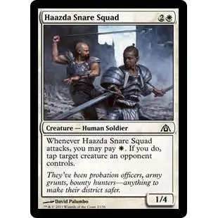 MtG Trading Card Game Dragon's Maze Common Haazda Snare Squad #2