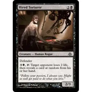 MtG Trading Card Game Dragon's Maze Common Hired Torturer #25
