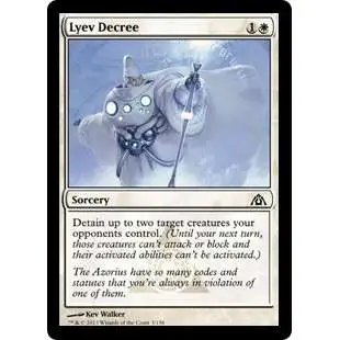 MtG Trading Card Game Dragon's Maze Common Lyev Decree #3