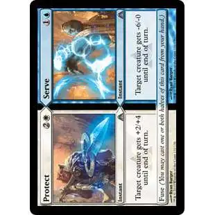 MtG Trading Card Game Dragon's Maze Uncommon Foil Protect // Serve #131