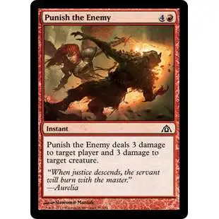 MtG Trading Card Game Dragon's Maze Common Foil Punish the Enemy #35