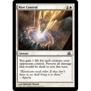 MtG Trading Card Game Dragon's Maze Common Riot Control #6