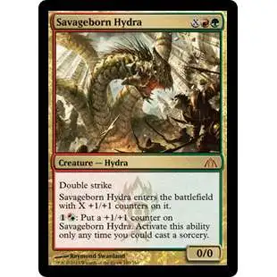 MtG Trading Card Game Dragon's Maze Mythic Rare Savageborn Hydra #100