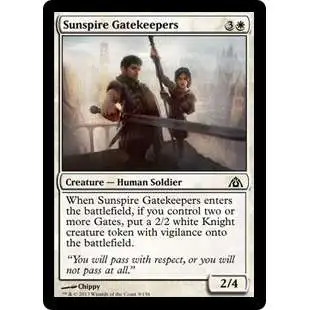 MtG Trading Card Game Dragon's Maze Common Foil Sunspire Gatekeepers #9