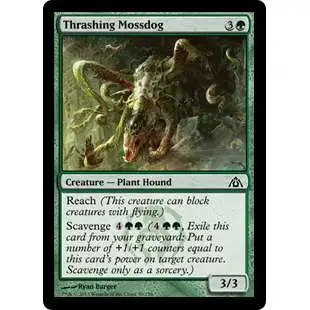 MtG Trading Card Game Dragon's Maze Common Thrashing Mossdog #50