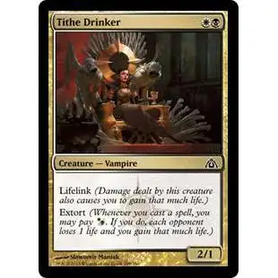 MtG Trading Card Game Dragon's Maze Common Foil Tithe Drinker #109