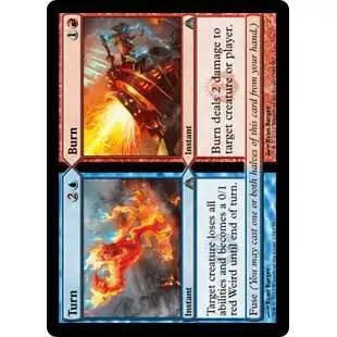 MtG Trading Card Game Dragon's Maze Uncommon Turn // Burn #134