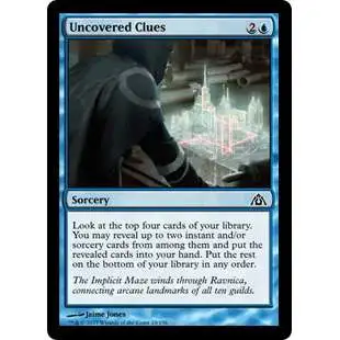 MtG Trading Card Game Dragon's Maze Common Foil Uncovered Clues #19