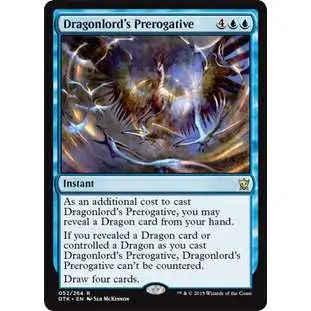 MtG Dragons of Tarkir Rare Foil Dragonlord's Prerogative #52