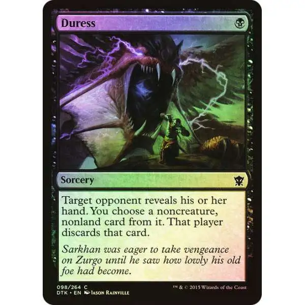 Magic The Gathering Dominaria Remastered Single Card Common Duress 303 ...