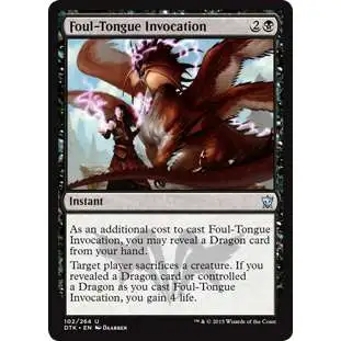 MtG Dragons of Tarkir Uncommon Foil Foul-Tongue Invocation #102