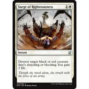 MtG Dragons of Tarkir Uncommon Foil Surge of Righteousness #42