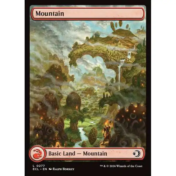 MtG Lorwyn Eclipsed Common Mountain #277 [Full Art]