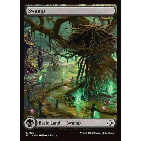 MtG Lorwyn Eclipsed Common Swamp #281 [Full Art FOIL]