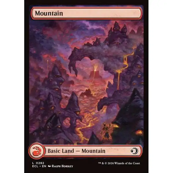 MtG Lorwyn Eclipsed Common Mountain #282 [Full Art FOIL]
