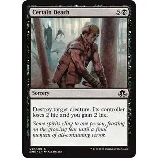 MtG Trading Card Game Eldritch Moon Common Foil Certain Death #84