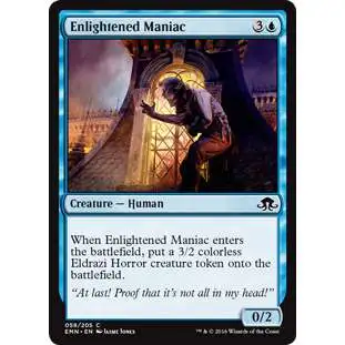 MtG Trading Card Game Eldritch Moon Common Enlightened Maniac #58