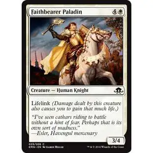 MtG Trading Card Game Eldritch Moon Common Faithbearer Paladin #25