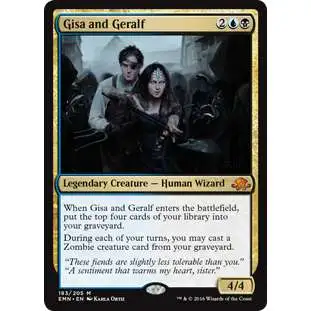 MtG Trading Card Game Eldritch Moon Mythic Rare Gisa and Geralf #183