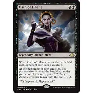 MtG Trading Card Game Eldritch Moon Rare Oath of Liliana #99