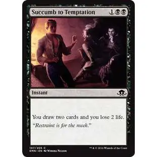 MtG Trading Card Game Eldritch Moon Common Foil Succumb to Temptation #107