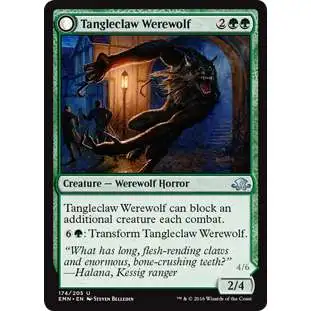 MtG Trading Card Game Eldritch Moon Uncommon Tangleclaw Werewolf #174