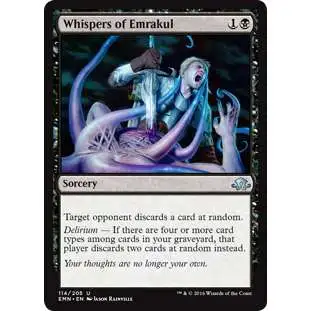 MtG Trading Card Game Eldritch Moon Uncommon Whispers of Emrakul #114