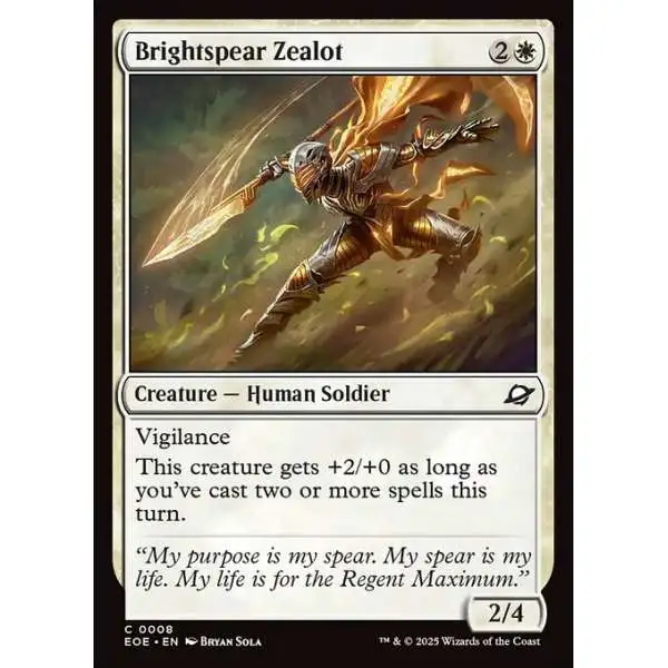 MtG Edge of Eternities Common Brightspear Zealot #8