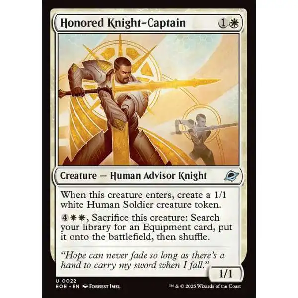 MtG Edge of Eternities Uncommon Honored Knight-Captain #22