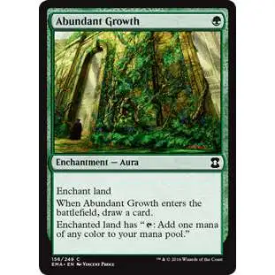 MtG Trading Card Game Eternal Masters Common Abundant Growth #156