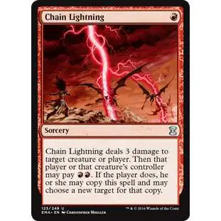 MtG Trading Card Game Eternal Masters Uncommon Chain Lightning #123