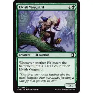 MtG Trading Card Game Eternal Masters Common Elvish Vanguard #164