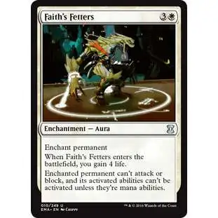 MtG Trading Card Game Eternal Masters Uncommon FOIL Faith's Fetters #10