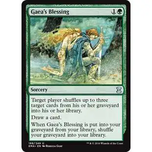 MtG Trading Card Game Eternal Masters Uncommon Gaea's Blessing #168