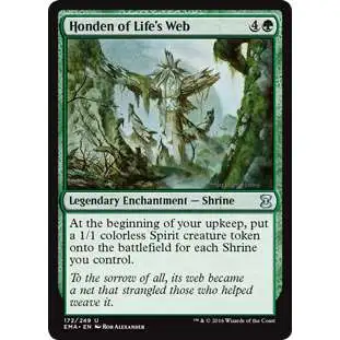 MtG Trading Card Game Eternal Masters Uncommon Foil Honden of Life's Web #172