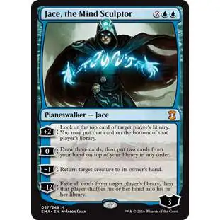 MtG Trading Card Game Eternal Masters Mythic Rare Jace, the Mind Sculptor #57