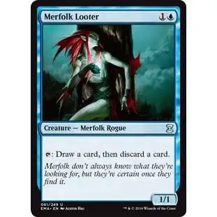 MtG Trading Card Game Eternal Masters Uncommon Merfolk Looter #61
