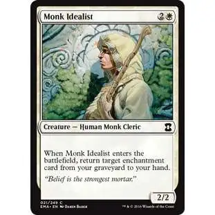 MtG Trading Card Game Eternal Masters Common Monk Idealist #21