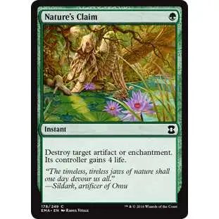 MtG Trading Card Game Eternal Masters Common Nature's Claim #178