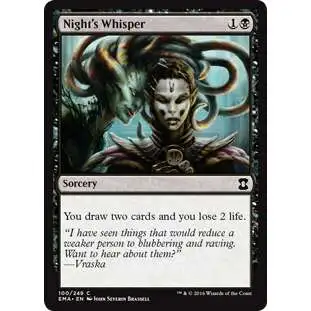 MtG Trading Card Game Eternal Masters Common Night's Whisper #100