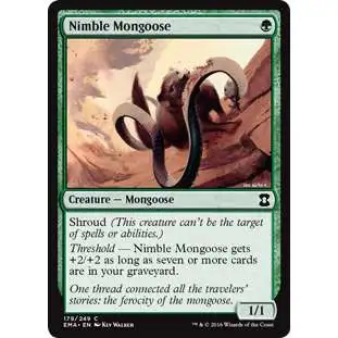 MtG Trading Card Game Eternal Masters Common Foil Nimble Mongoose #179