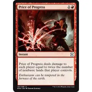 MtG Trading Card Game Eternal Masters Uncommon FOIL Price of Progress #141