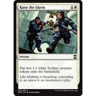 MtG Trading Card Game Eternal Masters Common Raise the Alarm #24