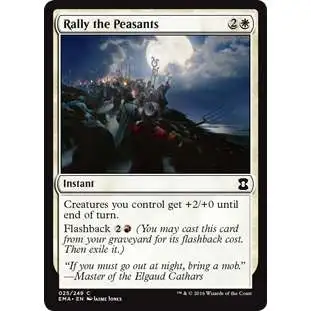 MtG Trading Card Game Eternal Masters Common Rally the Peasants #25