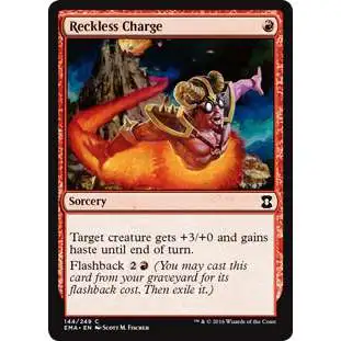 MtG Trading Card Game Eternal Masters Common Reckless Charge #144