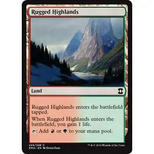 MtG Trading Card Game Eternal Masters Common Rugged Highlands #243