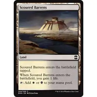 MtG Trading Card Game Eternal Masters Common Scoured Barrens #244