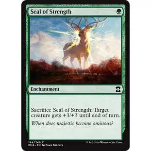 MtG Trading Card Game Eternal Masters Common Seal of Strength #184