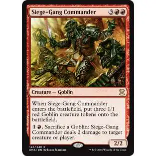 MtG Trading Card Game Eternal Masters Rare Foil Siege-Gang Commander #147