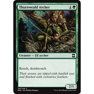 MtG Trading Card Game Eternal Masters Common Thornweald Archer #189